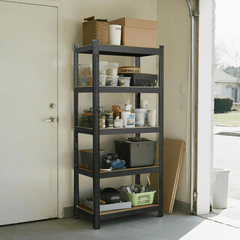 Garage Shelving Units 5 Tier Heavy Duty Shed Storage Racking Shelf Metal Boltless 1000kg Capacity 175kg Per Shelf for Warehouse Workshop Office Heavy Duty Industrial Garage Racking/Shelving Unit