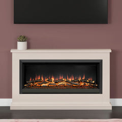 Flare Hansford Grande Electric Fireplace Suite in Cream, 2Kw