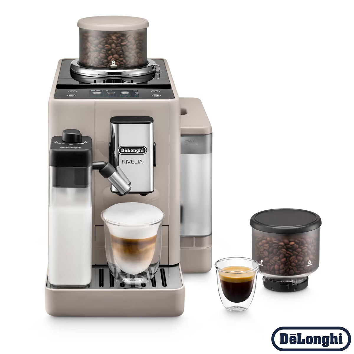 De'Longhi Rivelia Bean-To-Cup Coffee Machine in Beige, EXAM450.55.BG