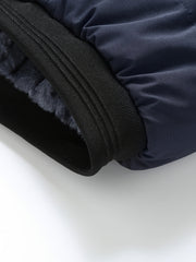 Men's Casual Collar Fashion Coat Men's New Young and Middle-aged Autumn and Winter Plus Velvet Padded Warm -padded Jacket.