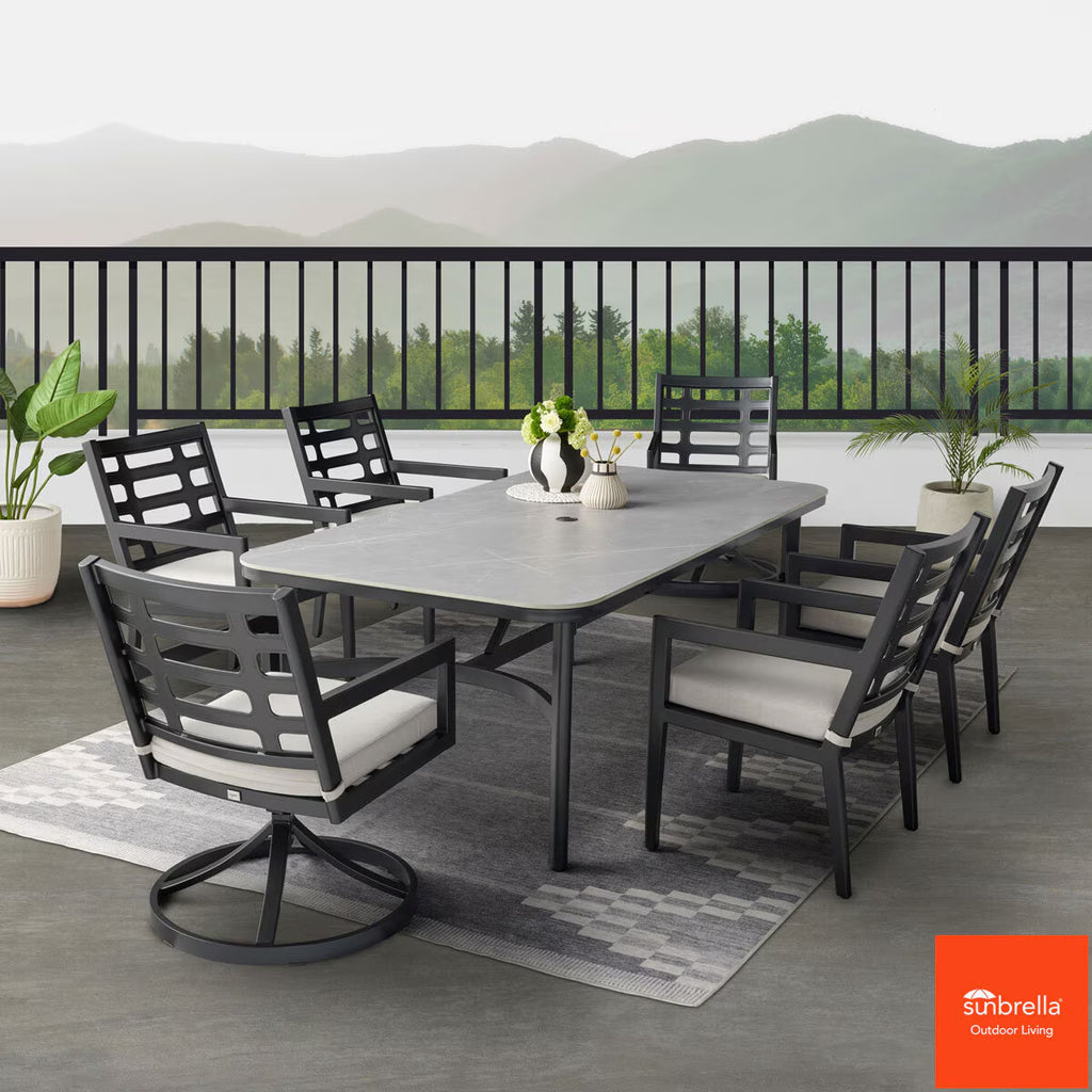 Agio Formia 7 Piece Cushioned Dining Patio Set + Cover