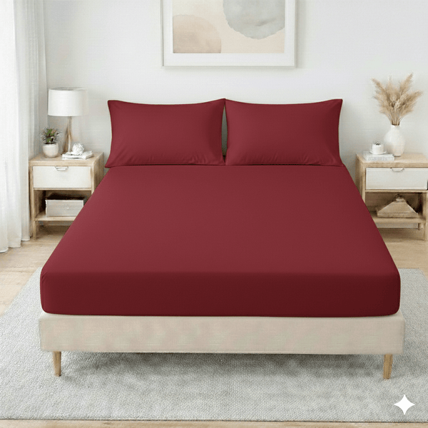 30cm Extra Deep Fitted Sheet - Premium Brushed Microfiber Bed Sheet, Super Soft & Breathable, Elasticated Corners for Snug Fit, Single/Double/King/Super King Sizes