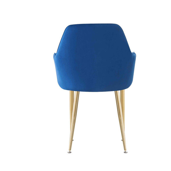 MOF Velvet Dining Chairs Kitchen Chairs Living Room Chairs with Sturdy Metal Legs Reception Chairs with Backrest and Padded Seat