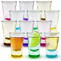 Heavy Base Shot Glasses - 25ml Shot Glasses Set for Alcohol, Vodka, Expresso, Tequila & Desserts - Durable and Reusable for Home, Bars & Party