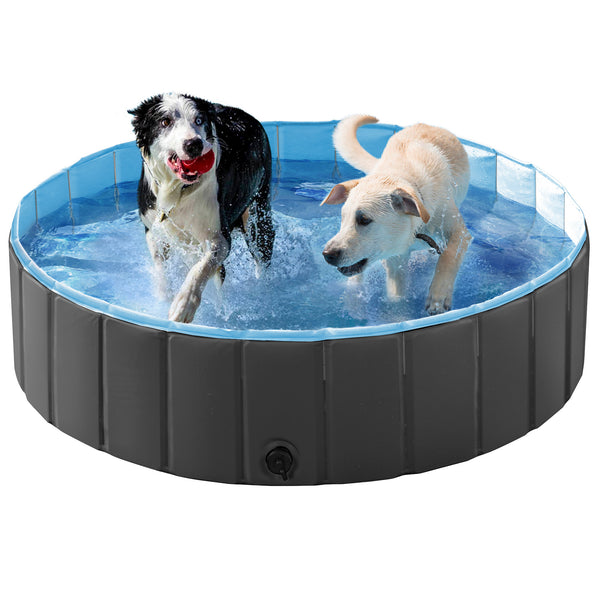 Costoffs Pet Pool Foldable Dog Swimming Pool, Pet Pool Portable Bathing Swimming Tub for Garden/Beach/Yard/Home, L/XL/XXL/XXXL, Blue/Grey/Black/Ocean Blue