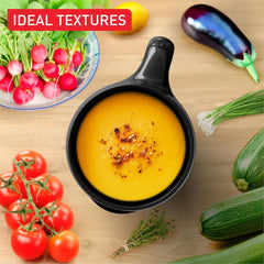 Tefal Multisoup Soup Maker, 6 Auto Programs, 1L Capacity, Smooth Soups, Chunky Soups, Smoothies, Hot Recipes, 4 People, Auto Cleaning Function, Cleaning Brush, Measuring Cup, Glossy Black, BL5628G0