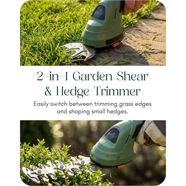 2in1 Cordless Hedge Trimmer & Grass Shear USB Rechargeable Garden Tool