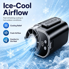 Wall-mounted Fan, USB Rechargeable Five-speed Adjustable Multi-function Electric Fan, Silent And Fast Cooling And Dehumidifying High-speed Fan, Handheld Mini with Hanging Strap for Wearing Around The Waist, for Travel And Outdoor Use., for Outdoor