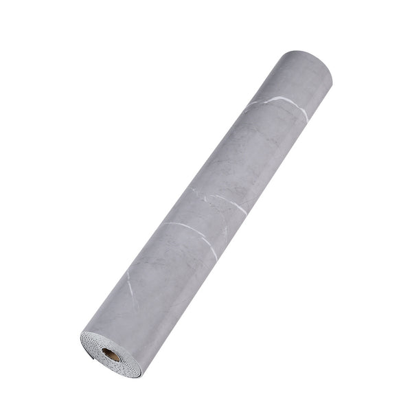 300CM x 60CM, 3D Marble Wall Tiles Roll, Self-Adhesive Foam Wall Stickers, Glossy Finish Grey Marble Effect Wallpaper Roll, PVC Marble Look Wall Tiles Stickers, Thickened Design, Living Room TV Backdrop Home Decoration Wall Panels, Peel and Stick, Easy to