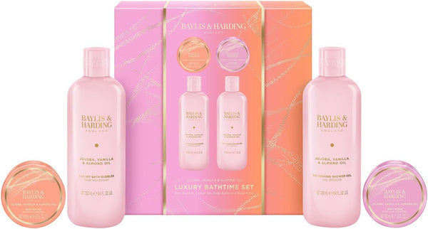 Baylis & Harding Jojoba, Vanilla & Almond Oil Luxury Pamper Gift Set (Pack of 1) - Vegan Friendly