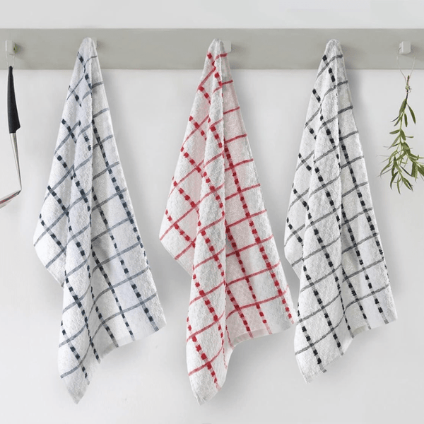 Tea Towels Extra Large, 100% Cotton Towels For Kitchen Soft & Absorbent Dish & Bar Towels Lint Free Cleaning Towels Set Available in Multicolors Local Warehouse UK