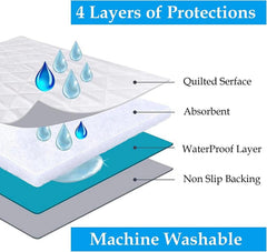4B Extra Deep Quilted Waterproof Mattress Protector – 30cm Fitted Bed Cover, 5 Sizes (Single, 4FT, Double, King, Super King)