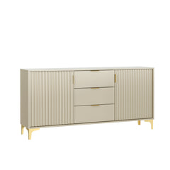 Tide Crest 140cm Modern Sideboard with Gold Accents and Storage