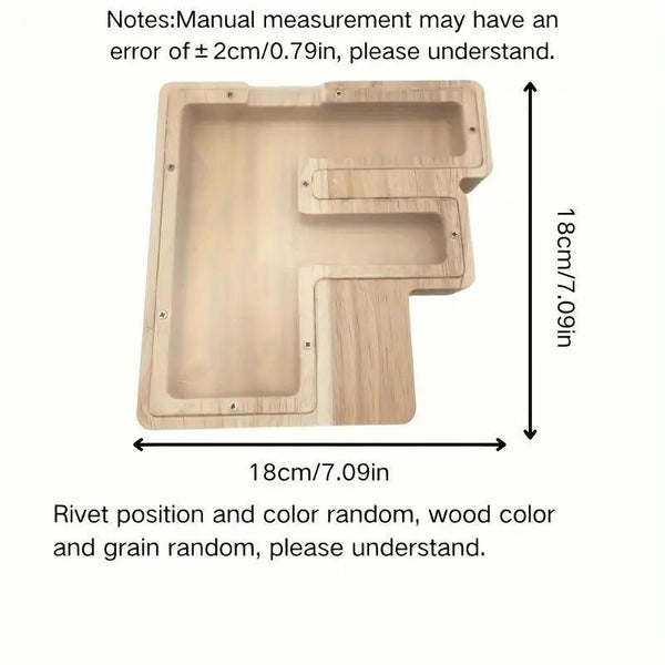 1 unique wooden letter jar - 26 creative A-Z letter storage containers, transparent design, birthday gift idea, home decoration, best friend gift, and functional holiday present.