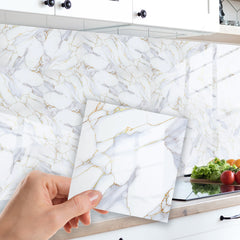WALPLUS 24pcs Glossy Tile Stickers for Kitchen 15x15cm (6