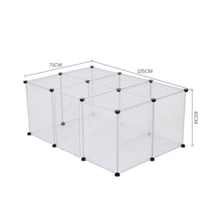 Roofed Cat Playpen System, 12/16/18 Panel Choices, Transparent Cat Enclosure with Top, Complete Kitty Condo with Top Cover, Escape-Proof Indoor Sanctuary, Top Cover Included for Small/Medium Dogs Indoor Protection & Security, Ideal for Indoor Training, Li