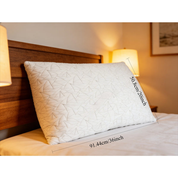 2-Pack King Size Bed Pillows - Adjustable Shredded Cooling Comfort for back, side & stomach Sleepers, Contemporary Bed Cushions with Zippered, Machine Washable (91.44 x 50.8 cm) Suitable for King Beds