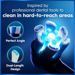 Oral-B Io3 Electric Toothbrush, 2 Toothbrush Heads, Pressure Sensor, Toothbrush for Adults with Travel Case, Gift Ideas for Him/Her, Matt Black, UK 2 Pin Plug