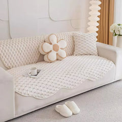 1pc Plush Sofa Cushion 1 2 3 4 Seater, Pet Friendly Sofa Cover, Breathable Sofa Slipcover Couch Cover Seat Cushion, Machine Washable, Warm Thickened Soft and Cozy Non-Slip Furniture Protector Sofa for All-Seasons, Living Room, Bedroom, Office, Home Decor
