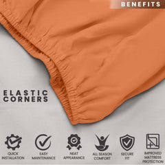 1pc Extra Deep Fitted Sheet, All seasons Bedding Ultra Soft Breathable Microfiber, Wrinkle-Free, Machine Washable, Hotel Quality All Sizes Available