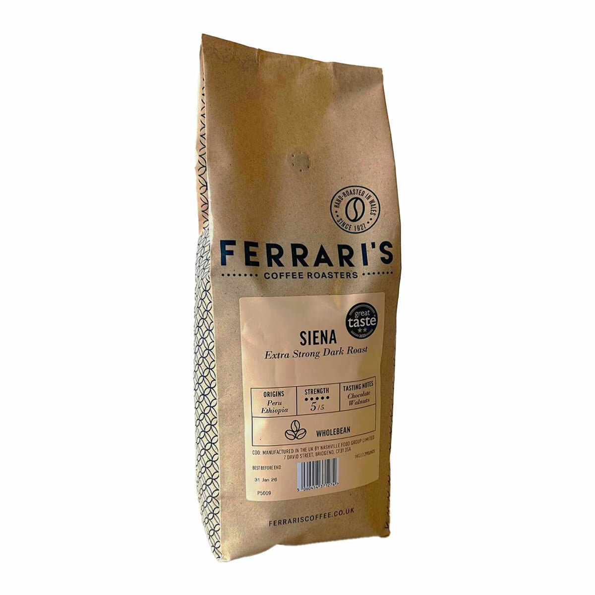 Ferrari'S Coffee Siena Whole Beans, 1Kg