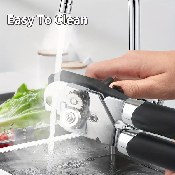 Heavy Duty Stainless Steel Tin Can Opener Cutter Easy Comfy Handle Grip Kitchen 1 piece 3-in-1 can opener Stainless steel manual anti slip grip Heavy duty