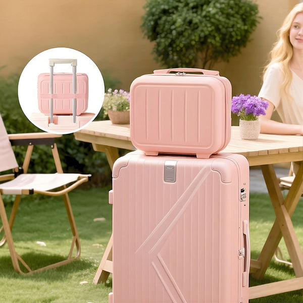 Portable Handheld Plastic Makeup Bag with Elastic Band & Zipper, Jewelry Box, Gift Box for Storing Souvenirs, Luggage Cart for Boarding The Aircraft, Multifunctional Suitcase with Internal Dividers, Can Hold Cosmetics, Towels, Toiletries