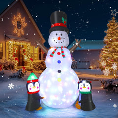 213Cm/7Ft Inflatable Mushroom House Decoration – Outdoor Inflatables with Santa, Penguin, White Bear, Blow up Yard Decor