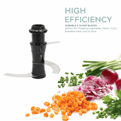 SUL Manual Food Chopper, Hand Pull/Push Chopper with Removable Blades and Non-Slip Base Food Chopper for Kitchen to Chop Fruits,Vegetables, Salad (Push Chopper (Red) 600ml)