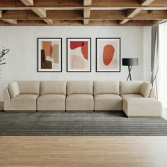 Henredon Murphy Taupe 6 Piece Modular Fabric Sofa