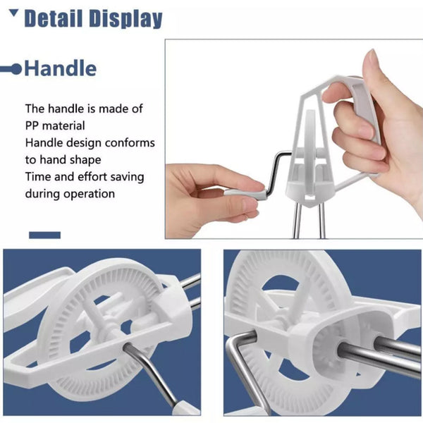 Manual Egg Whisk - Rotating Mixer for Cooking