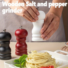 High Gloss Wooden Salt And Pepper Grinder Set