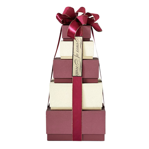Festive Tower of Treats in Red Design, 2.2Kg