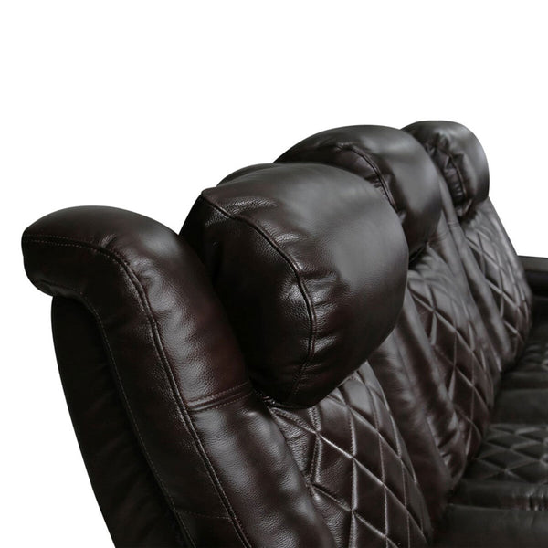 Valencia Tuscany Brown Leather Power Reclining Home Theatre Chair
