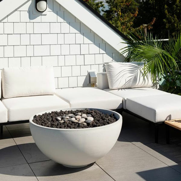 Solus Decor Hemi 19.6Kw Gas Fire Bowl Bundle in White