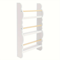 1pc Bookshelf Ledge | Book Organizer with Bookshelves, Pine E1 MDF, Green, Cubby Shelf, Freestanding, Suitable for Various Room Types