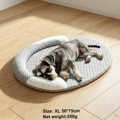Orthopedic Cooling Dog Bed, Breathable Summer Pet Bed with Raised Edge, Soft Washable Dog Bed Mat for Small to Medium Dogs And Cats, Non-Slip Pet Mat for All-Season Use