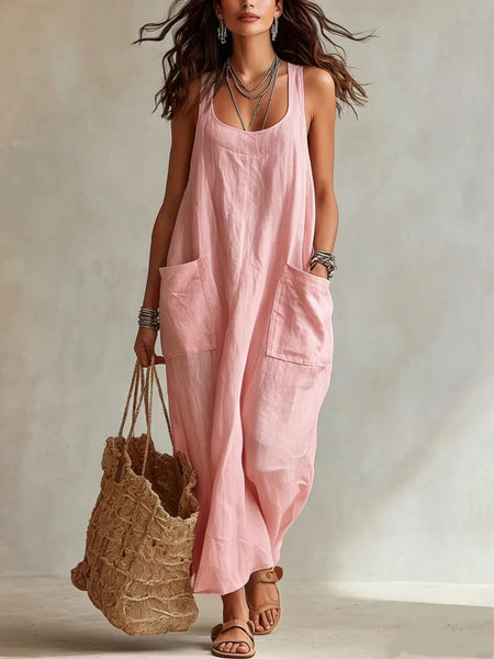 2026 Summer New Arrival: Casual, Chic, Pocketed, Strapless Maxi Dress