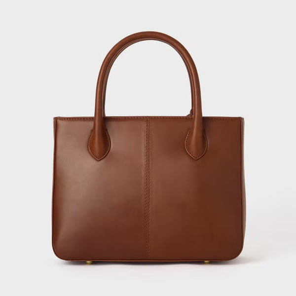 Osprey Belgravia Leather Crossbody Grab Bag in Brown
