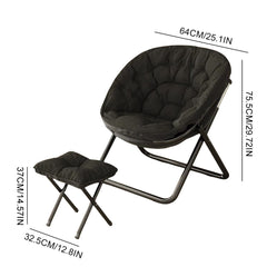 1pc Portable Foldable Lazy Sofa Chair, Outdoor and Indoor Dual-Use Leisure Chair With Foot Pedals, Thick Stool Legs, Stable Load-Bearing, Detachable and Washable Seat Cushion Design, Suitable for Comfortable and Durable Leisure Chairs in Bedrooms, Living
