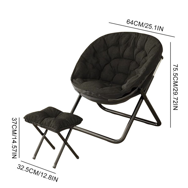 1pc Portable Foldable Lazy Sofa Chair, Outdoor and Indoor Dual-Use Leisure Chair With Foot Pedals, Thick Stool Legs, Stable Load-Bearing, Detachable and Washable Seat Cushion Design, Suitable for Comfortable and Durable Leisure Chairs in Bedrooms, Living