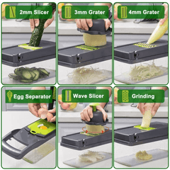 14-in-1 Safe Chopper Vegetable Cutter, Onion Chopper, Veggie Chopper, Chopper, Food Chopper, Food Chopper Manual Hand, Vegetable Slicer, Vegetable Chopper, Kitchen Gadgets, Vegetable Cutter