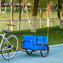 Bicycle Cargo Trailer with 65L Foldable Storage Box and Safe Reflectors