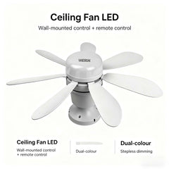 Modern silent ceiling fan lamp. Equipped with 8-speed wind speed adjustment, timer function and continuous dimming feature. Suitable for living rooms, bedrooms and offices. It is a must-have item for spring and summer.
