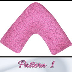 T&T Printed V Pillow Covers Easy Care Head Back Neck Maternity Support 74x34cm