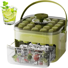 Ice Trays for Freezer with Lid and Shovel, Ice Cube Tray Making 50pcs Ice Cubes, Easy Press to Release Ice, Ice Tray with Storage Bin Chilling Cocktail Whiskey Coffee 2 Trays 1 Ice Bucket