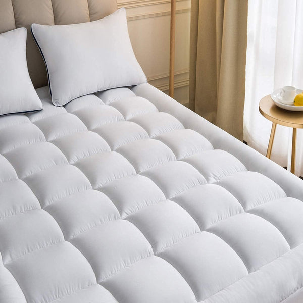 4As Microfibre Mattress Topper 4 Inch/10cm 1100 GSM Heavy Fill Super Soft and Fluffy Hand Filled Single Double King Super King Box Stitched