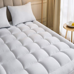 4As Microfibre Mattress Topper 4 Inch/10cm 1100 GSM Heavy Fill Super Soft and Fluffy Hand Filled Single Double King Super King Box Stitched