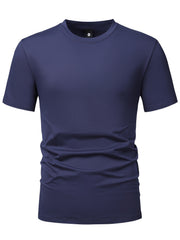 5pcs Men'S Short Sleeve T-Shirts Summer New Arrival Light Board Multi-Color Round Neck Clothing Pullover Casual Sports Apparel Men'S Tops