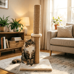 Cat Scratching Post 62CM Pole Scratcher Tree Scratch Post Woven Sisal Tall